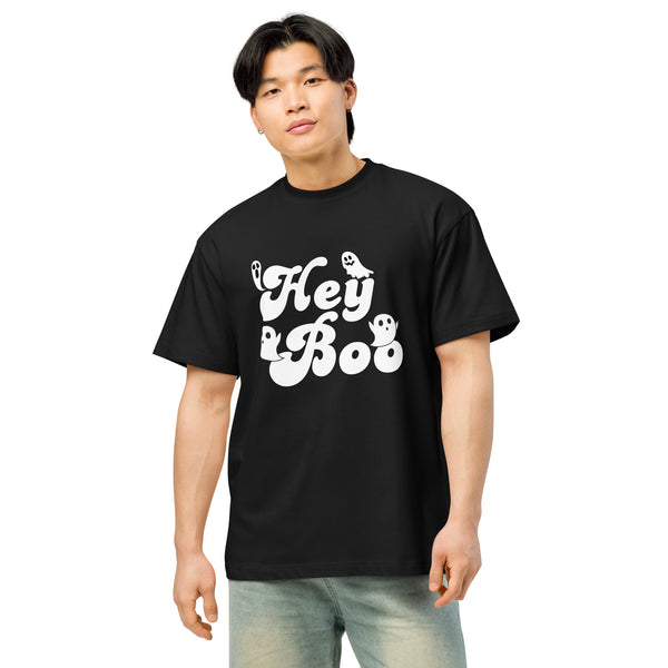 Gift the “Hey Boo” Smile - Men’s Box Tee for Halloween - - T-Shirts