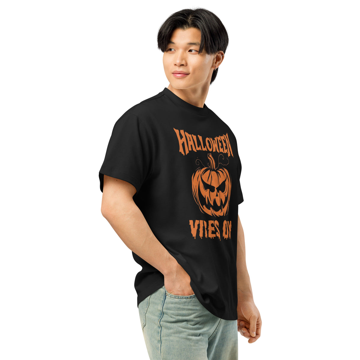 Gift Pumpkin Energy – Men’s Box Tee Halloween Style - Black - T-Shirts
