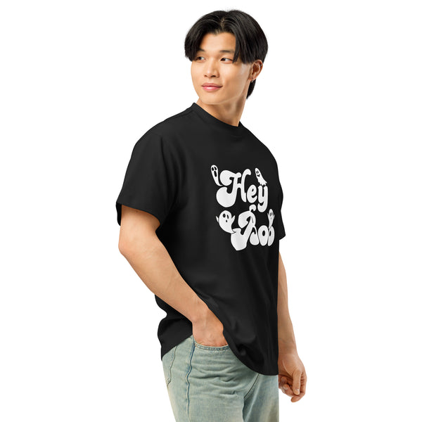 Gift the “Hey Boo” Smile - Men’s Box Tee for Halloween - Black - T-Shirts