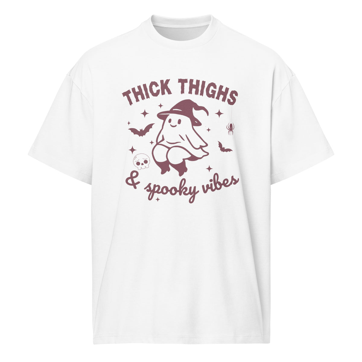 Halloween Cheer Gift – Women’s Box Tee, Cute Ghost - 2XL - T-Shirts