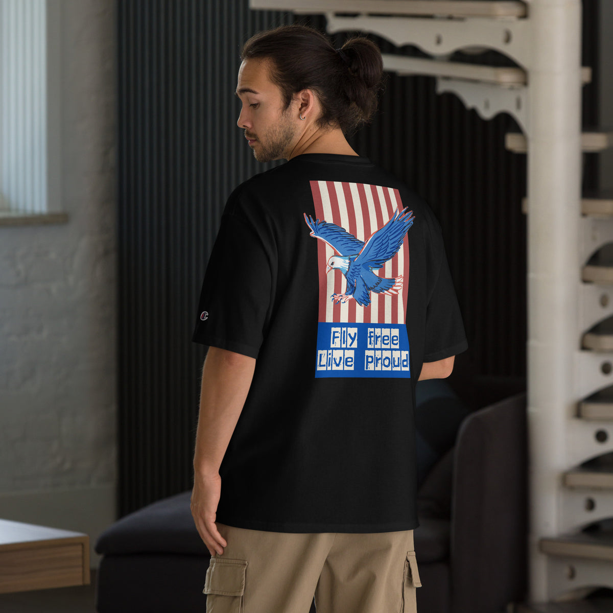 Live Proud – Patriotic Champion T-Shirt - Black - T-Shirts