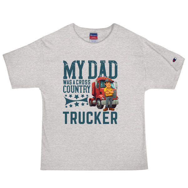 Legacy of the Road Tee - A Tribute to Dad's Trucking Adventures - Oxford Grey Heather - Print Material