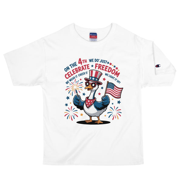 Fireworks & Freedom – Men’s Champion Tee - - T-Shirts