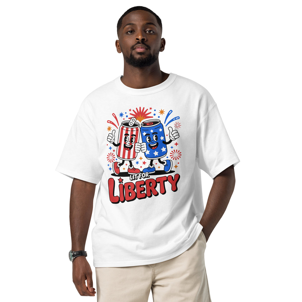Cheers to Freedom – Champion Party Tee - 2XL - T-Shirts