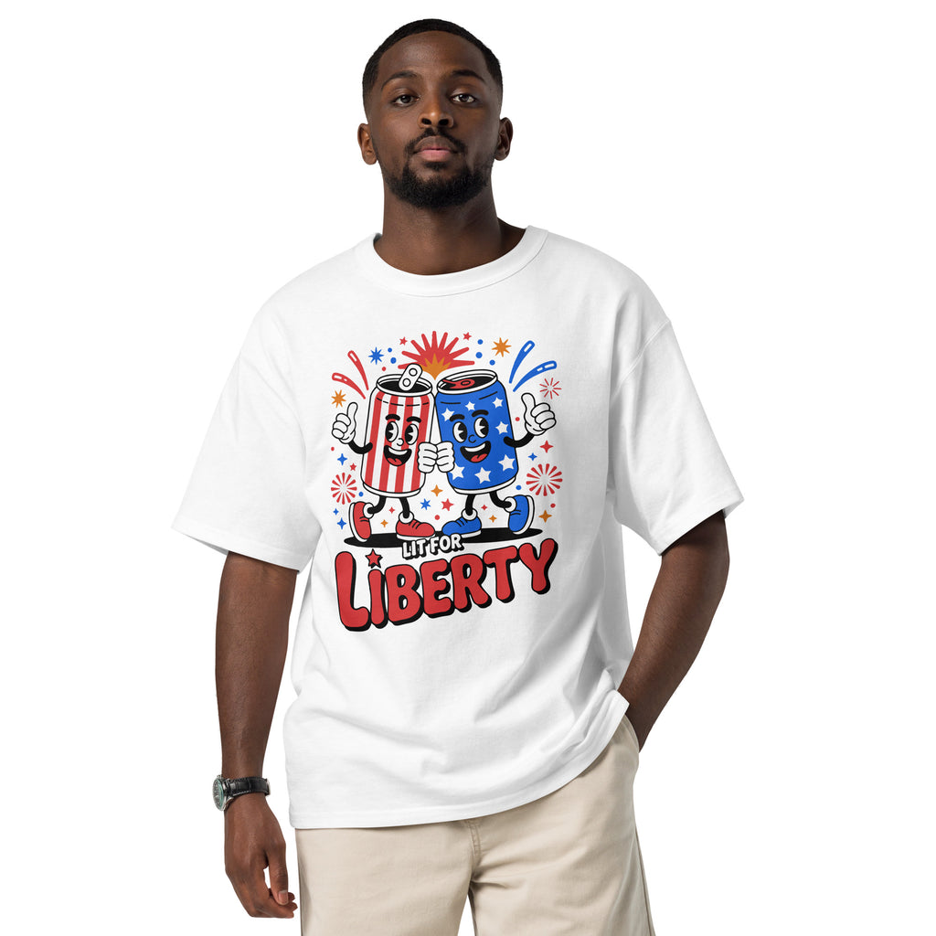 Cheers to Freedom – Champion Party Tee - 2XL - T-Shirts