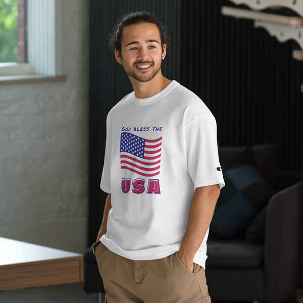 Gift of Faith & Flag – Men’s Champion Tee - 2XL - T-Shirts