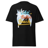 Beachside Escape - Unwind with Every Wave - Black - T-shirts