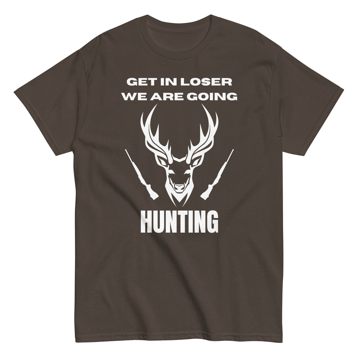 On the Trail - Join the Journey with Our Hunting Tee - Dark Chocolate - Print Material