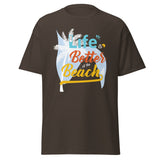 Beachside Escape - Unwind with Every Wave - Dark Chocolate - T-shirts