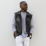 Smile Every Day - Men’s Columbia Fleece Vest - Charcoal Heather -