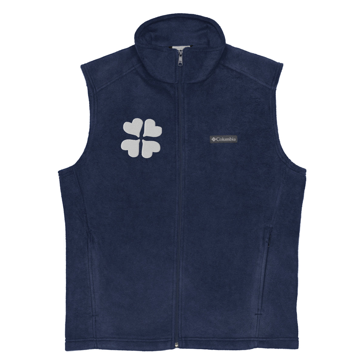 Blossom in Comfort - Men’s Columbia Floral Fleece Vest - Collegiate Navy - Jackets