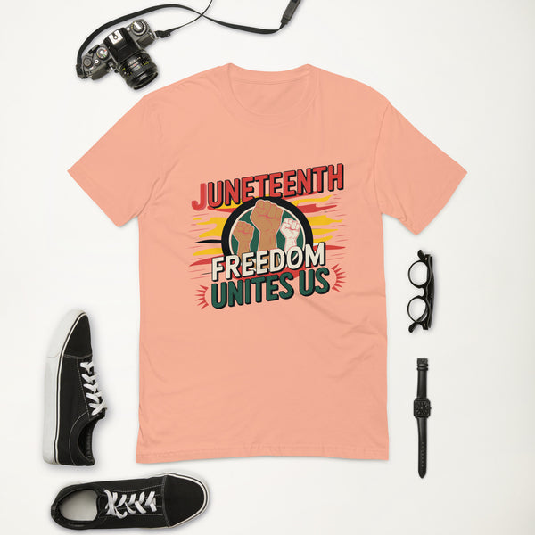 Freedom Unites Us Juneteenth Tee Gift - Desert Pink - T-shirt