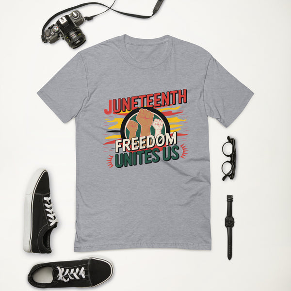 Freedom Unites Us Juneteenth Tee Gift - Heather Grey - T-shirt