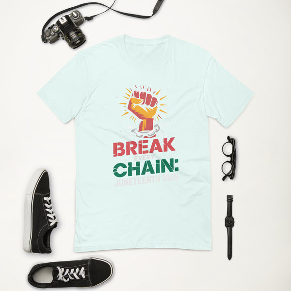 Juneteenth Fist T-Shirt for Freedom Lovers - Light Blue - T-shirt