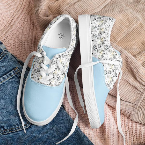 Pastel Perfection - Stylish Lace-Ups - - shoes