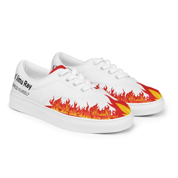 Flame On - Bold Lace-Up Sneakers - - shoes