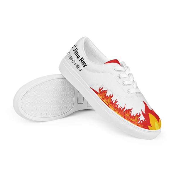 Flame On - Bold Lace-Up Sneakers - - shoes