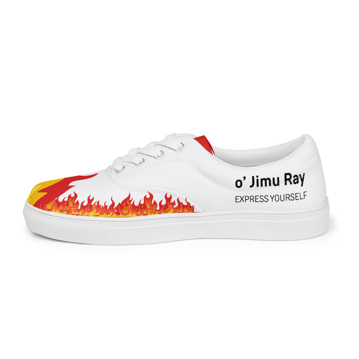 Flame On - Bold Lace-Up Sneakers - - shoes