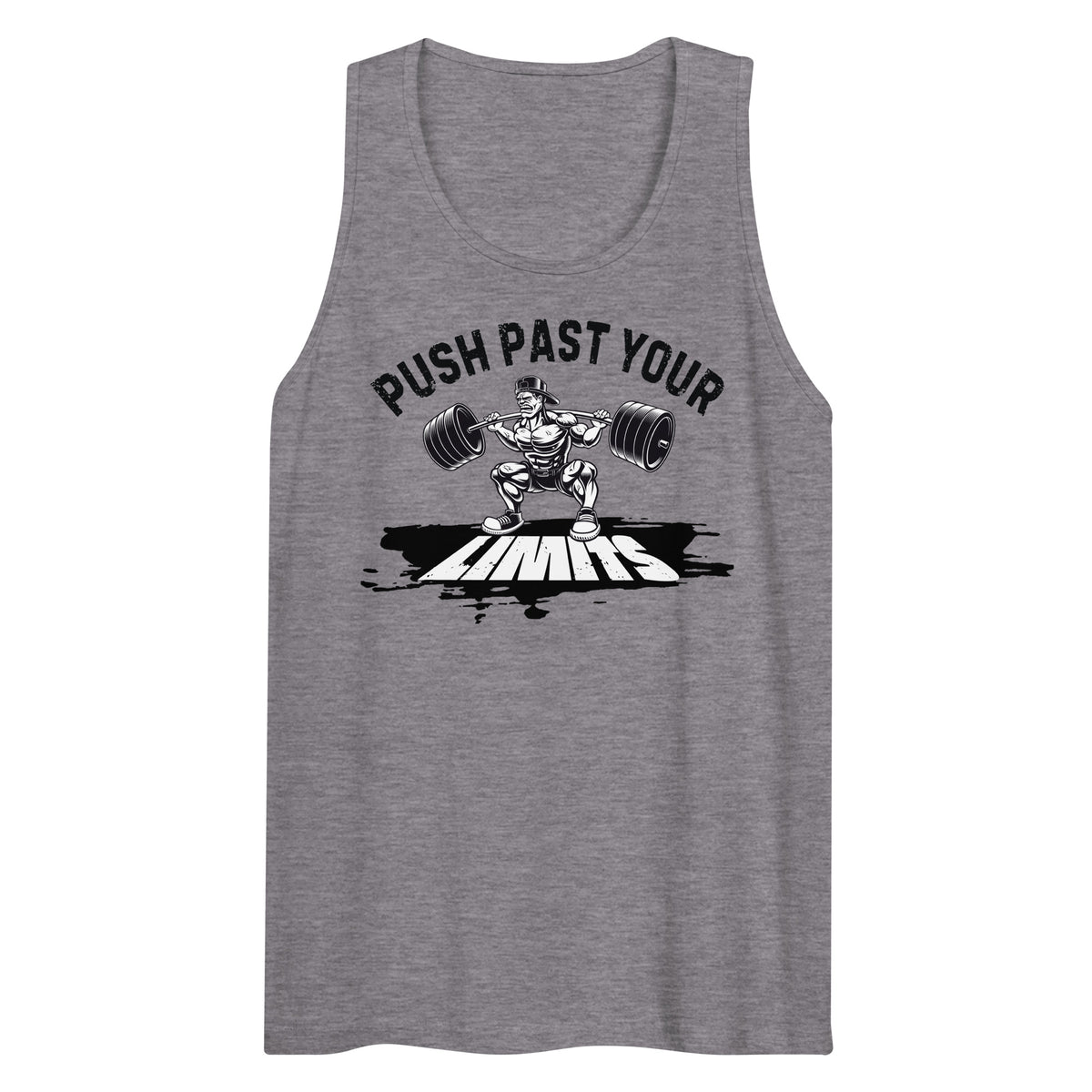 Push Past Your Limits - Empowering Gym Lovers Tank - - Tank Tops