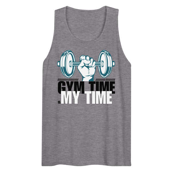 My Time, My Strength - Gym Lover's Premium Tank - Athletic Heather - Tank Tops