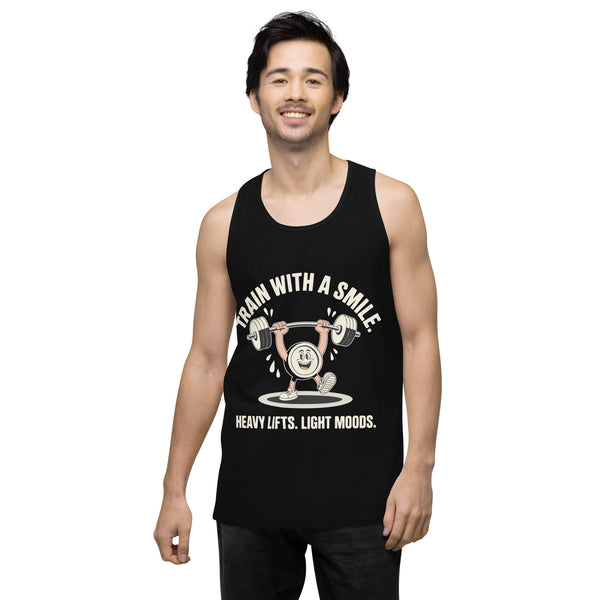 Lift Happy – Premium Tank Gift for Gym Buddies - - Tank Tops