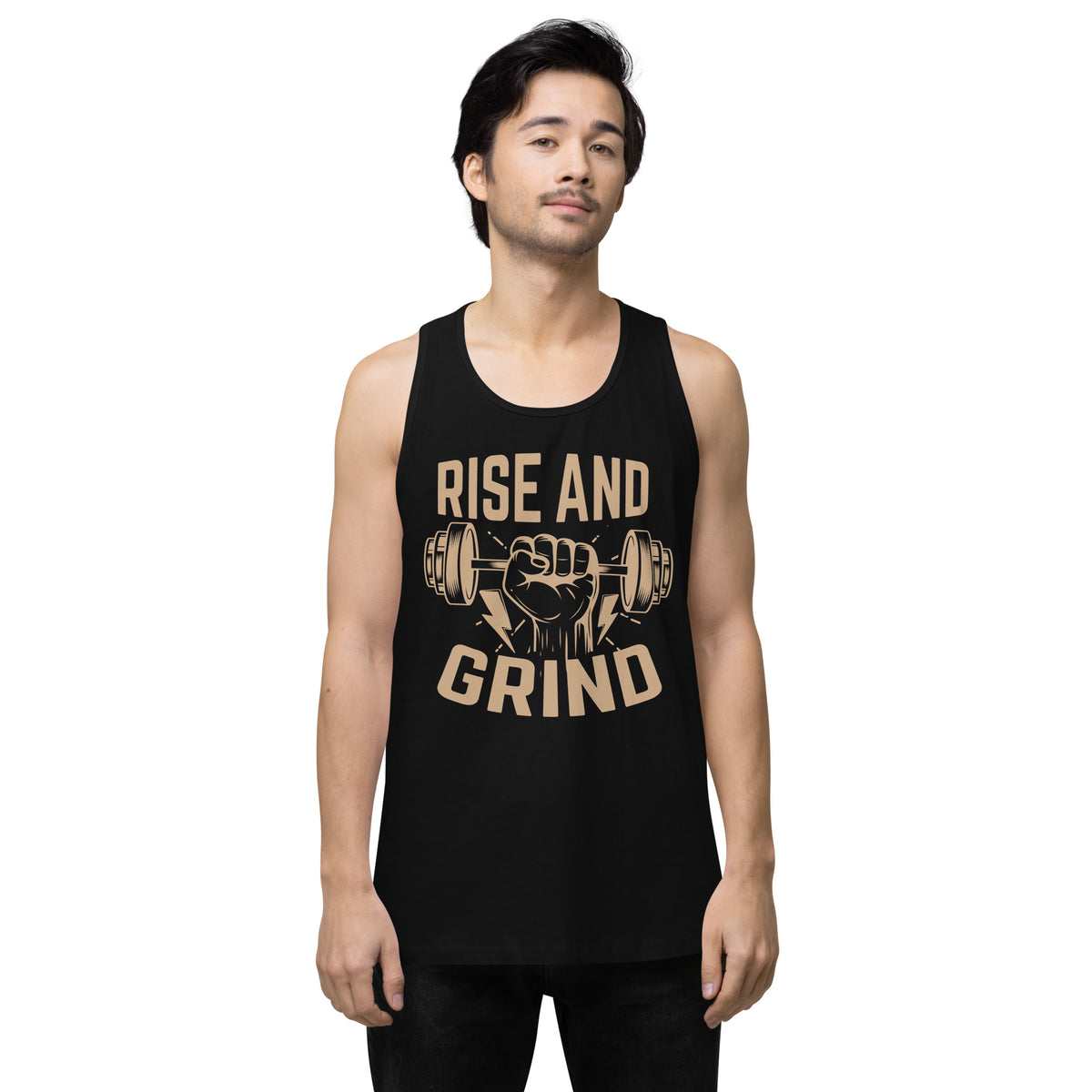 Fuel Your Fitness Journey – Motivational Gym Tank - Black - Tank Tops