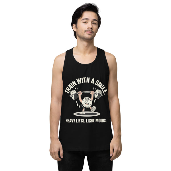 Lift Happy – Premium Tank Gift for Gym Buddies - 2XL - Tank Tops