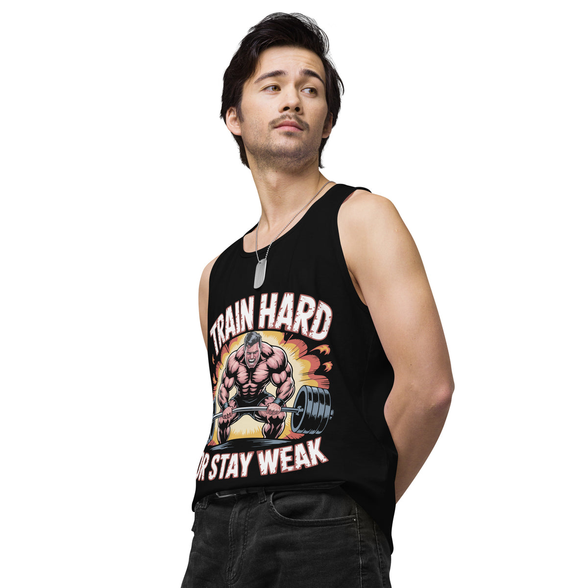 Stay Strong – Men’s Premium Tank Top for Lifters - - Tank Tops
