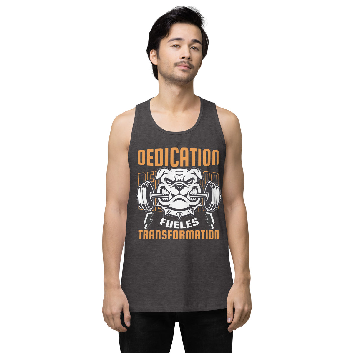 Fuel Your Fitness Journey – Gym Lover’s Ultimate Tank Top - Charcoal Heather - Tank Tops