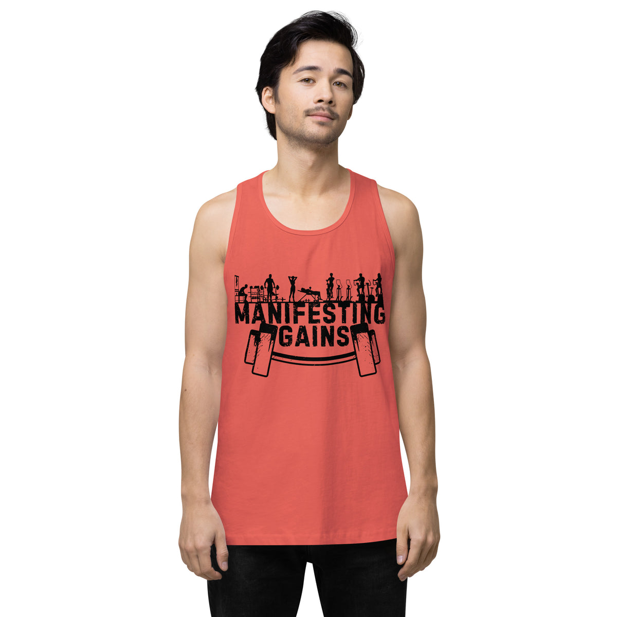 Pain is Fuel Tank Top for Gym Lovers - Coral - Tank Tops