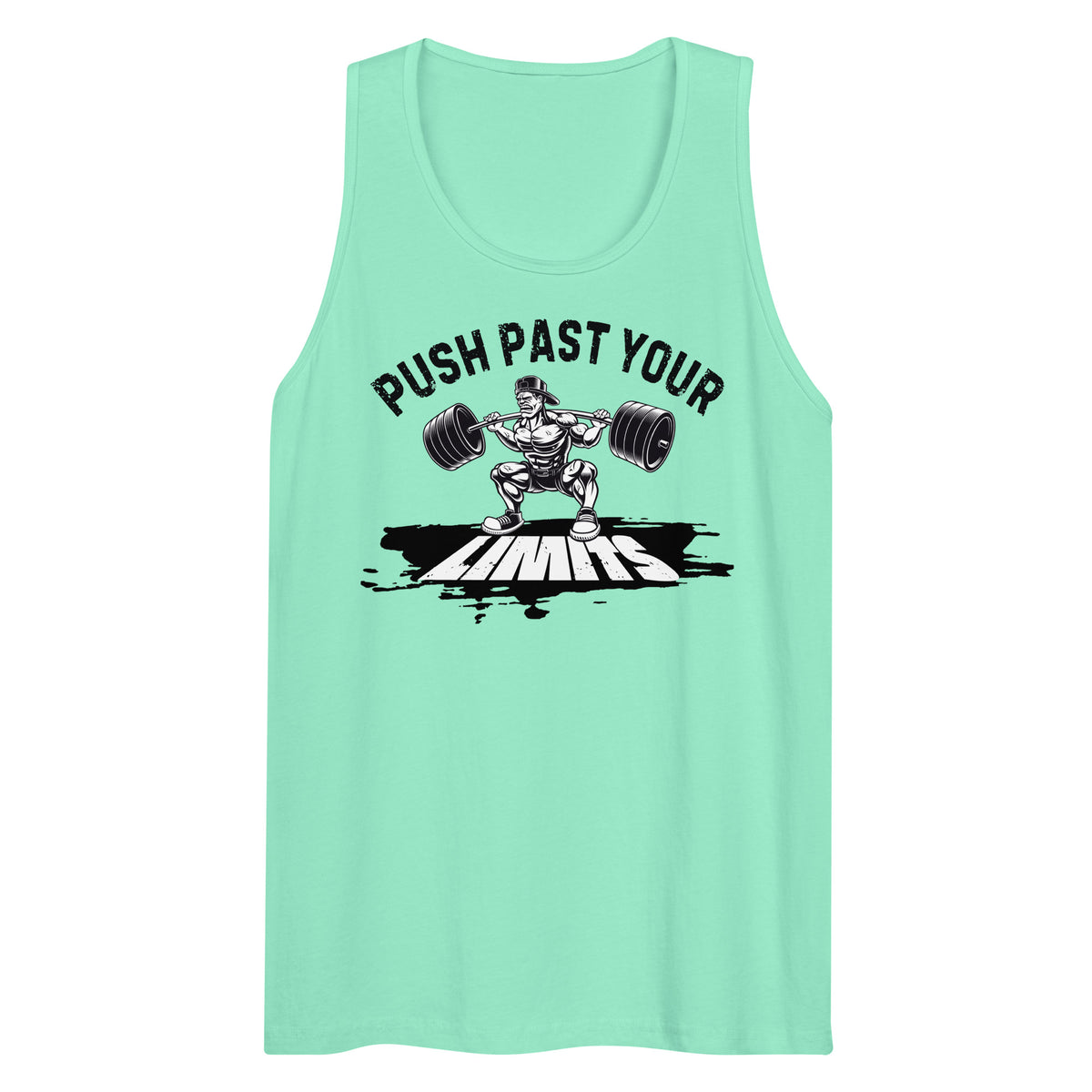 Push Past Your Limits - Empowering Gym Lovers Tank - - Tank Tops