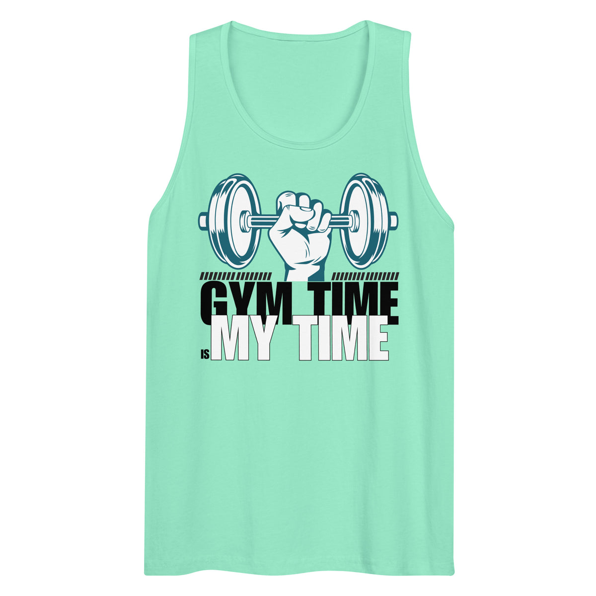 My Time, My Strength - Gym Lover's Premium Tank - Mint - Tank Tops