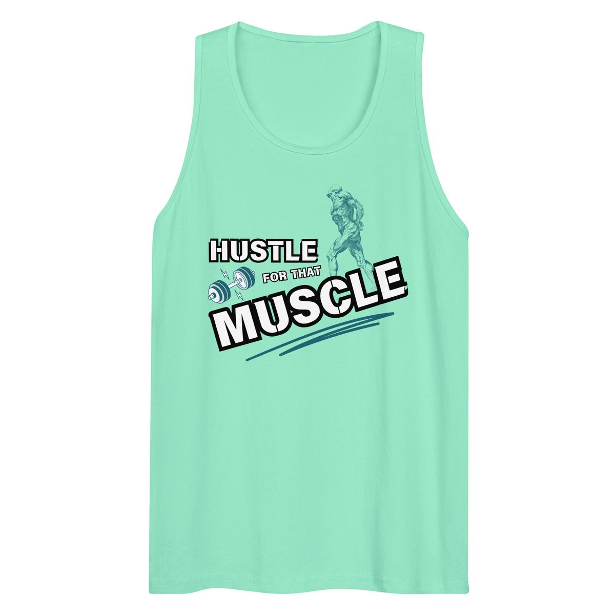 Hustle Hard, Muscle Up - A Gym Lover’s Essential - - Tank Tops