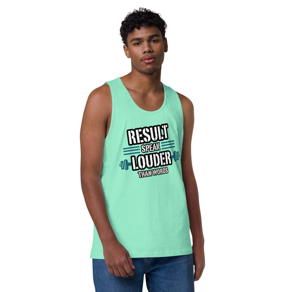 Fuel Your Fitness - Results Speak Louder Tank Top - Mint - Tank Tops