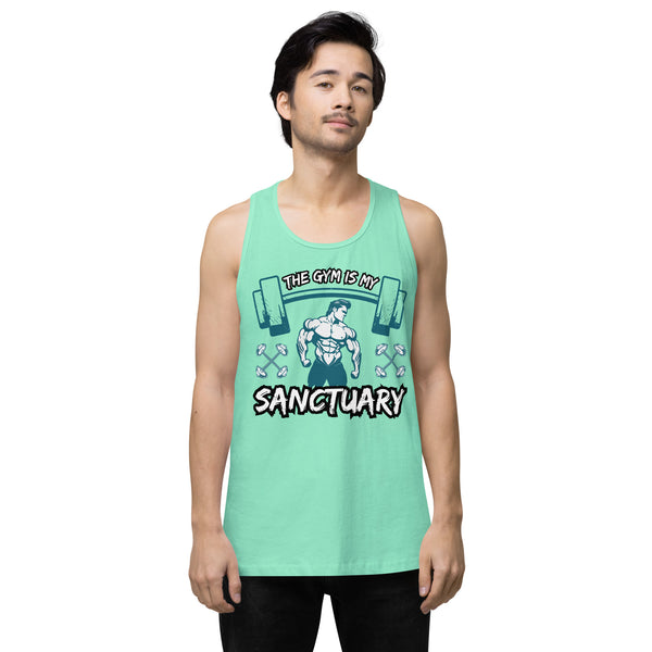 The Gym Is My Sanctuary – Empower Your Fitness Journey - Mint - Tank Tops