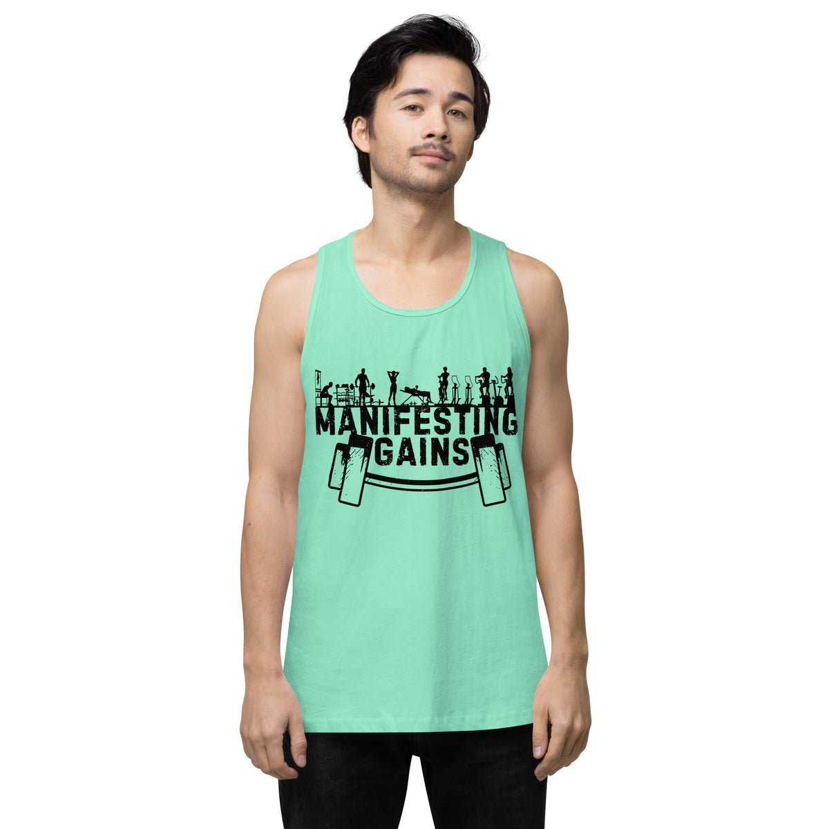 Pain is Fuel Tank Top for Gym Lovers - Mint - Tank Tops