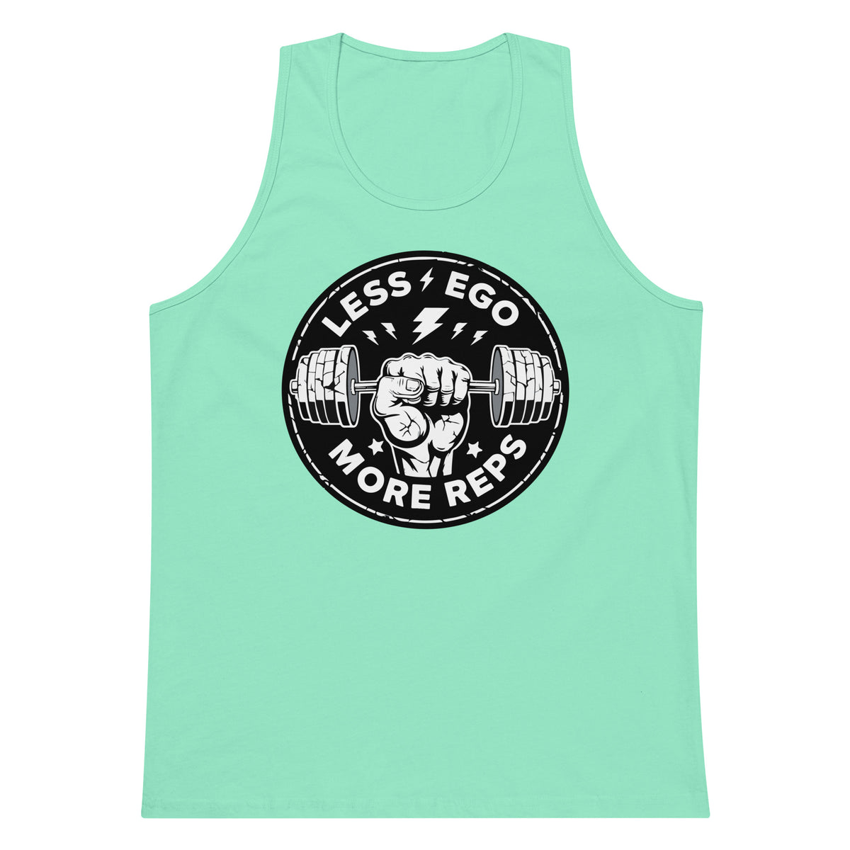 Less Ego Gym Tank for Fitness Lovers - Mint - Tank Tops