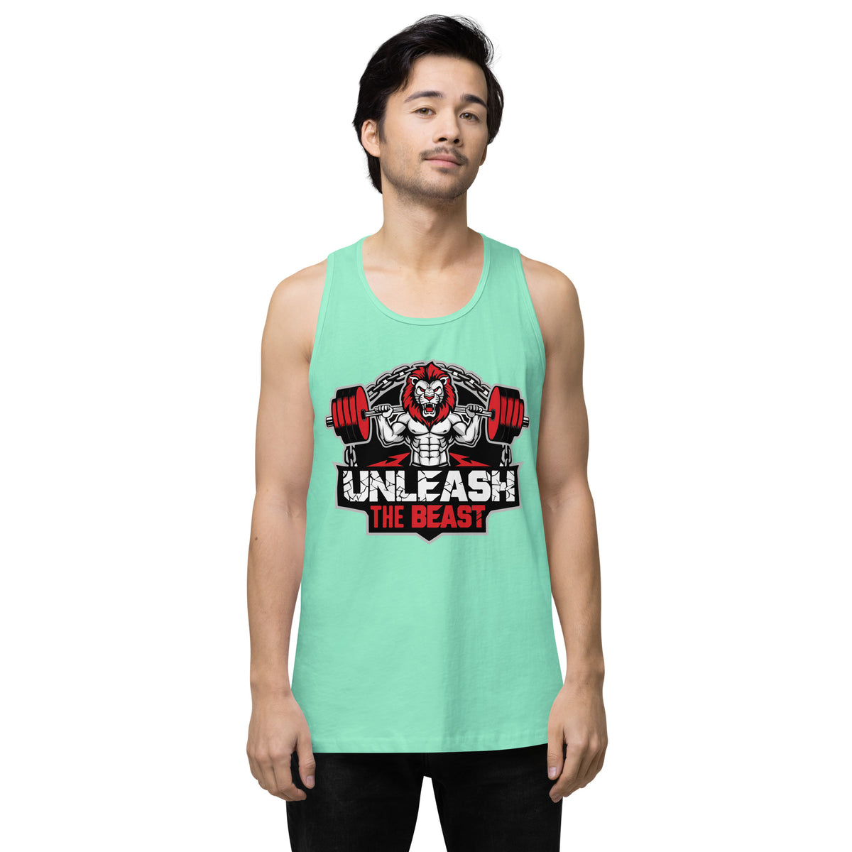 Beast Mode Gym Tank Top for Men - Mint - Tank Tops