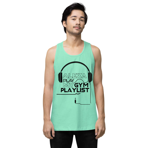 Train Like a Beast Gym Tank for Him - Mint - Tank Tops