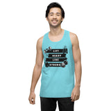 For the Strong at Heart – Bold Gym Lover’s Tank - Pacific Blue - Tank Tops