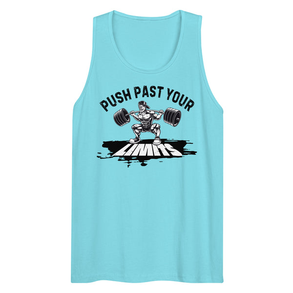 Push Past Your Limits - Empowering Gym Lovers Tank - - Tank Tops