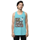 Lift Sweat Repeat - Unleash Your Inner Strength - Pacific Blue - Tank Tops