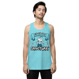 The Gym Is My Sanctuary – Empower Your Fitness Journey - Pacific Blue - Tank Tops