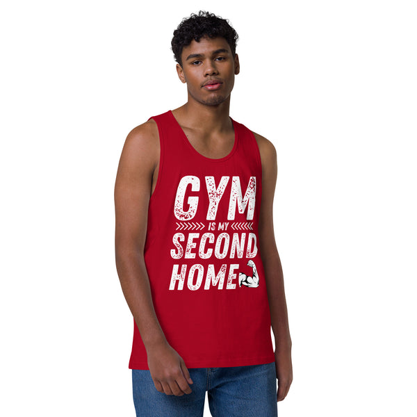 Wear Your Gym Pride - Bold Cotton Heritage Tank Top - Red - Tank Tops