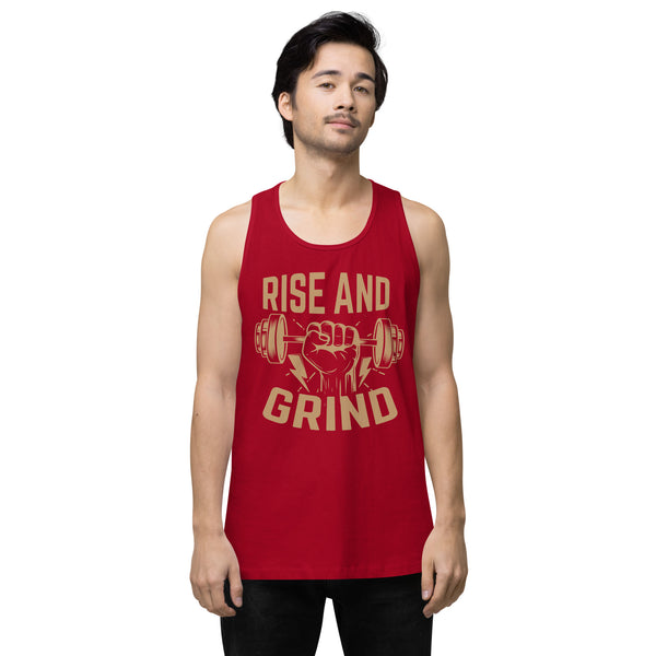 Fuel Your Fitness Journey – Motivational Gym Tank - Red - Tank Tops