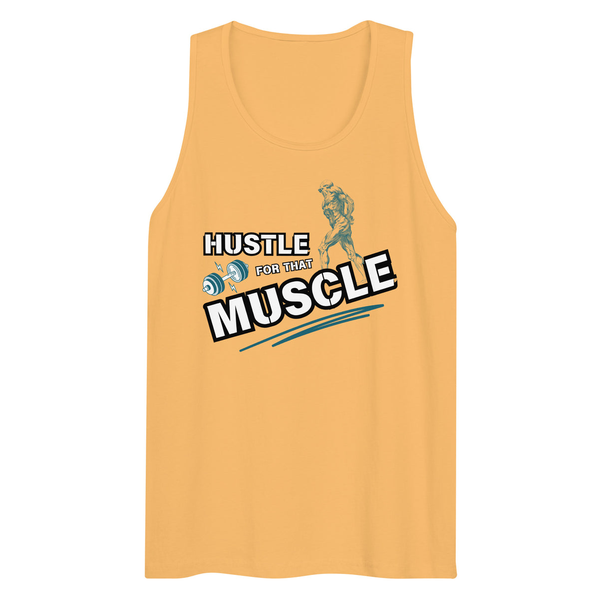 Hustle Hard, Muscle Up - A Gym Lover’s Essential - - Tank Tops