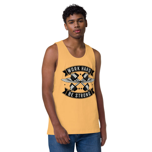 Work Hard Gym Tank Top Gift for Men - Squash - Tank Tops