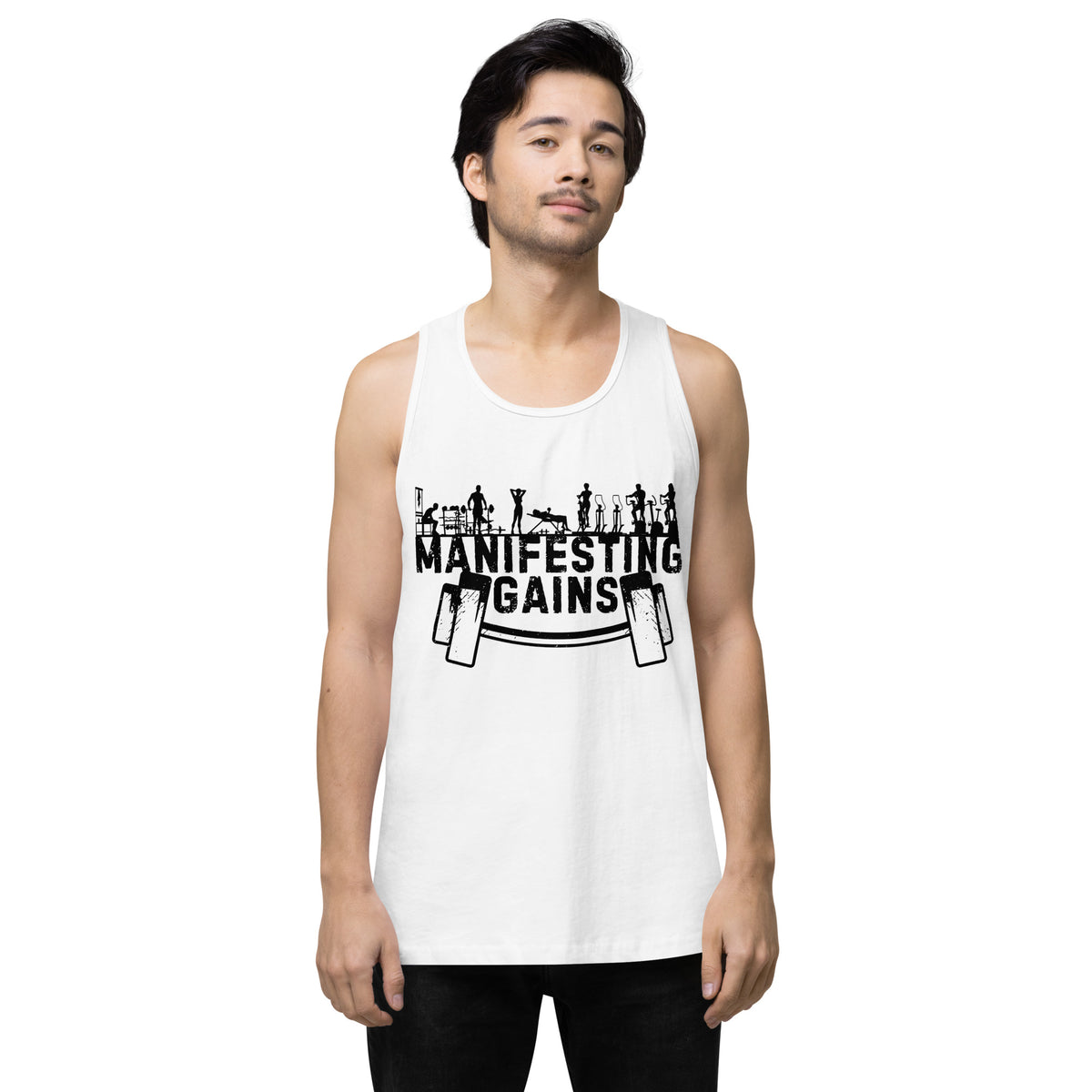 Pain is Fuel Tank Top for Gym Lovers - White - Tank Tops