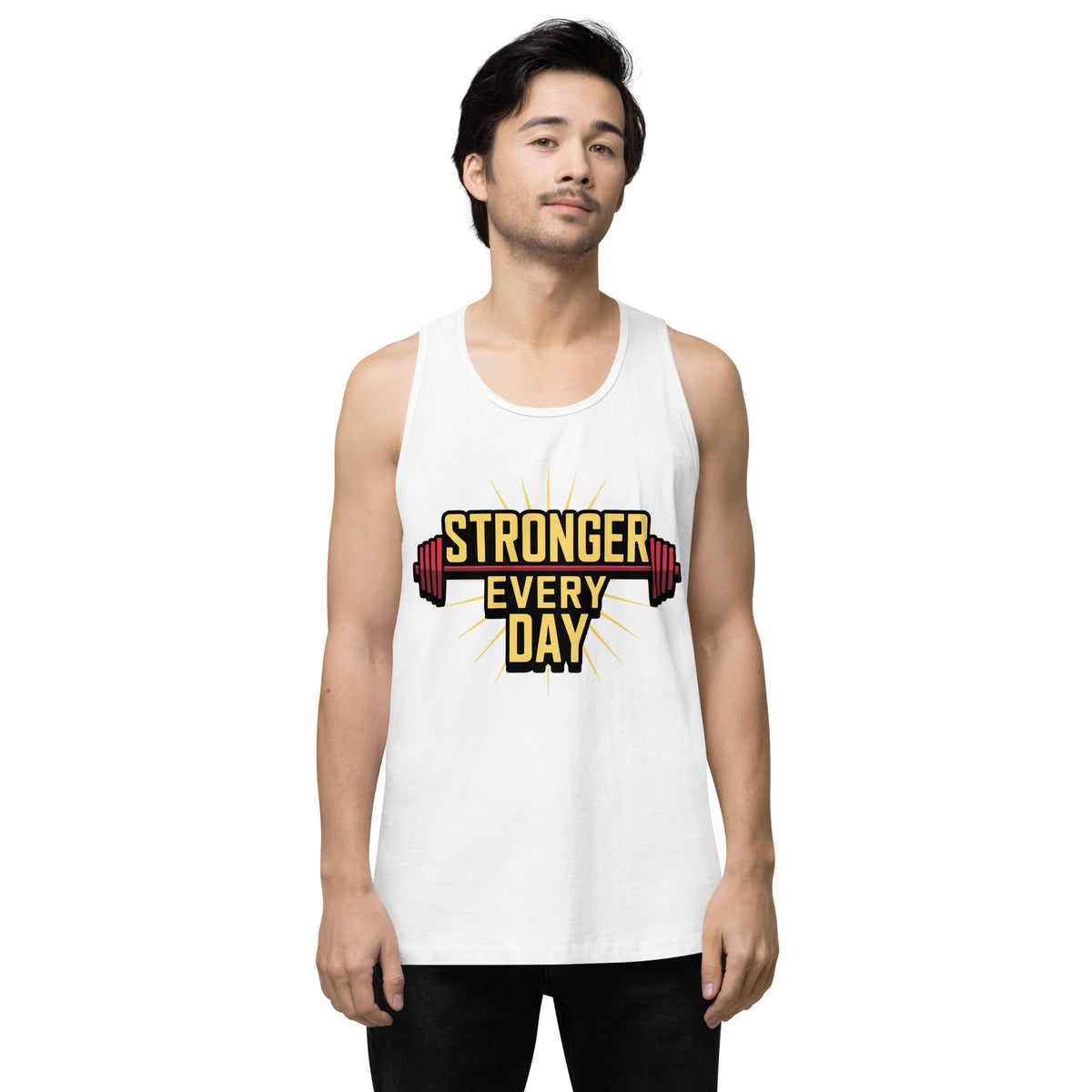 Men’s Gym Tank Top for Strength Gifts - White - Tank Tops