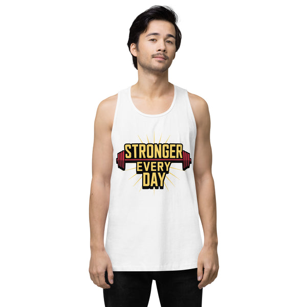 Men’s Gym Tank Top for Strength Gifts - White - Tank Tops